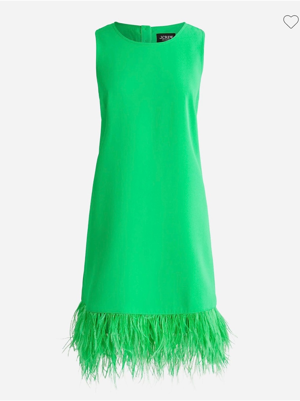 J.Crew Crepe feather-trim shift dress